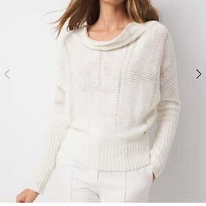 WHBM Metallic Dolman Pullover Sweater
